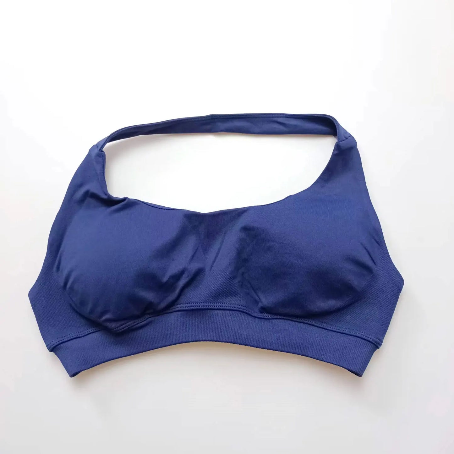 Seamless Halter Workout Sports Bra with High Support