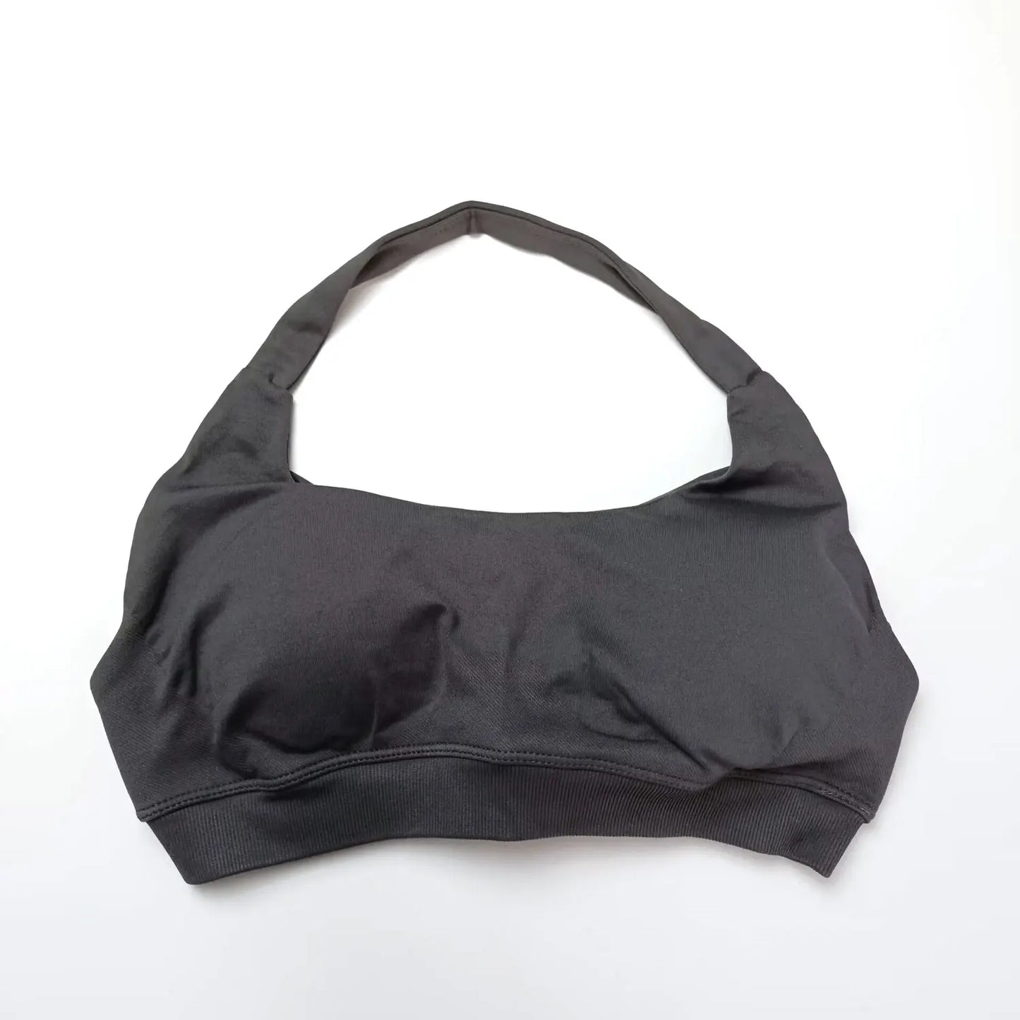 Seamless Halter Workout Sports Bra with High Support