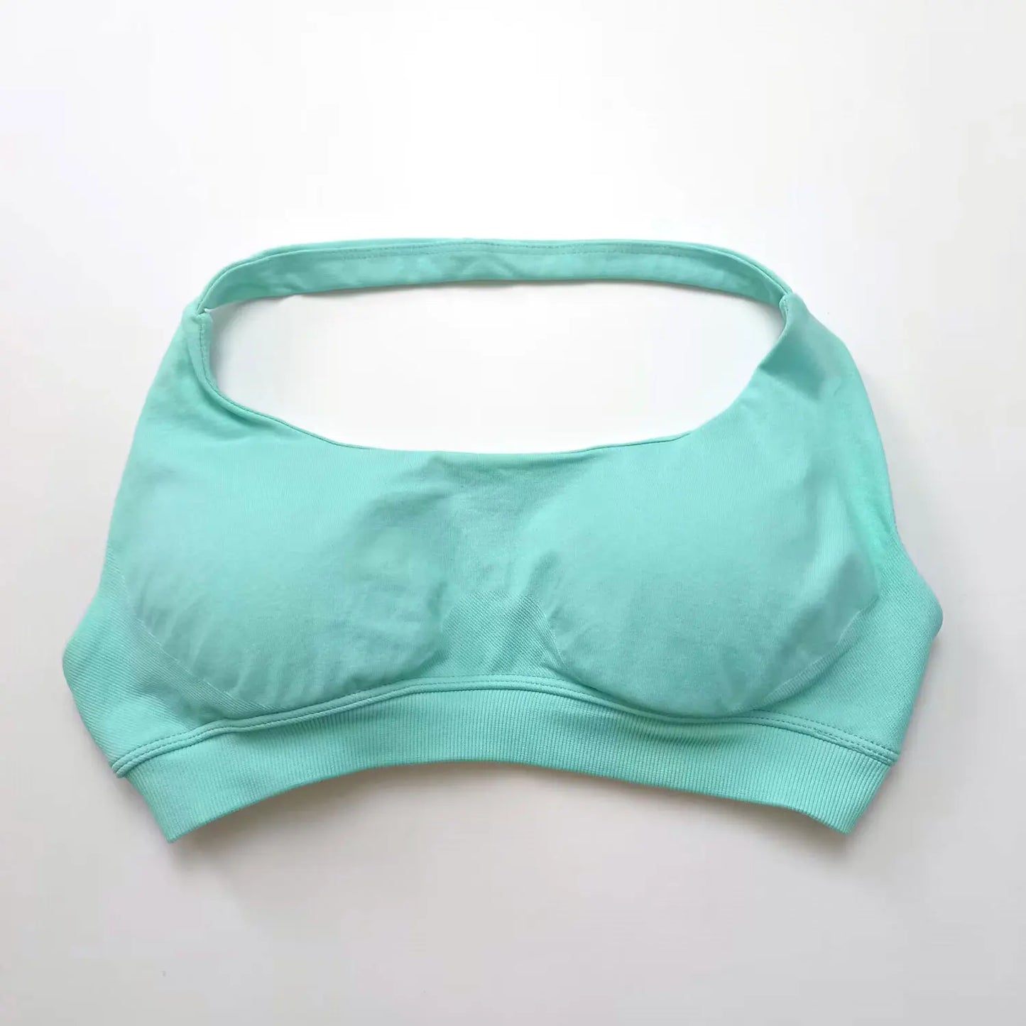 Seamless Halter Workout Sports Bra with High Support