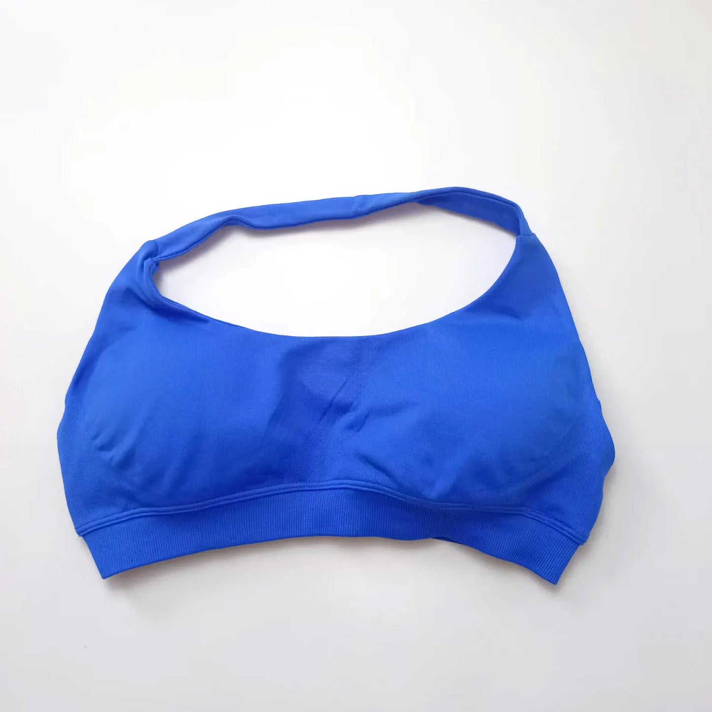 Seamless Halter Workout Sports Bra with High Support