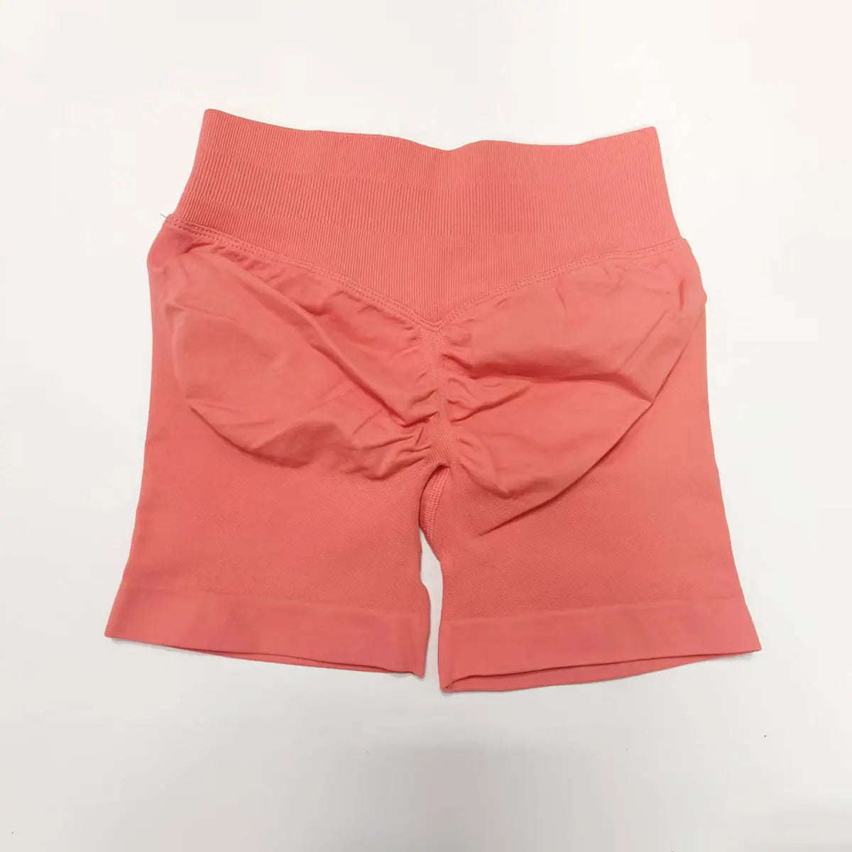 NCLAGEN Women Fitness Low Ribbed Band Gym Shorts for Workout