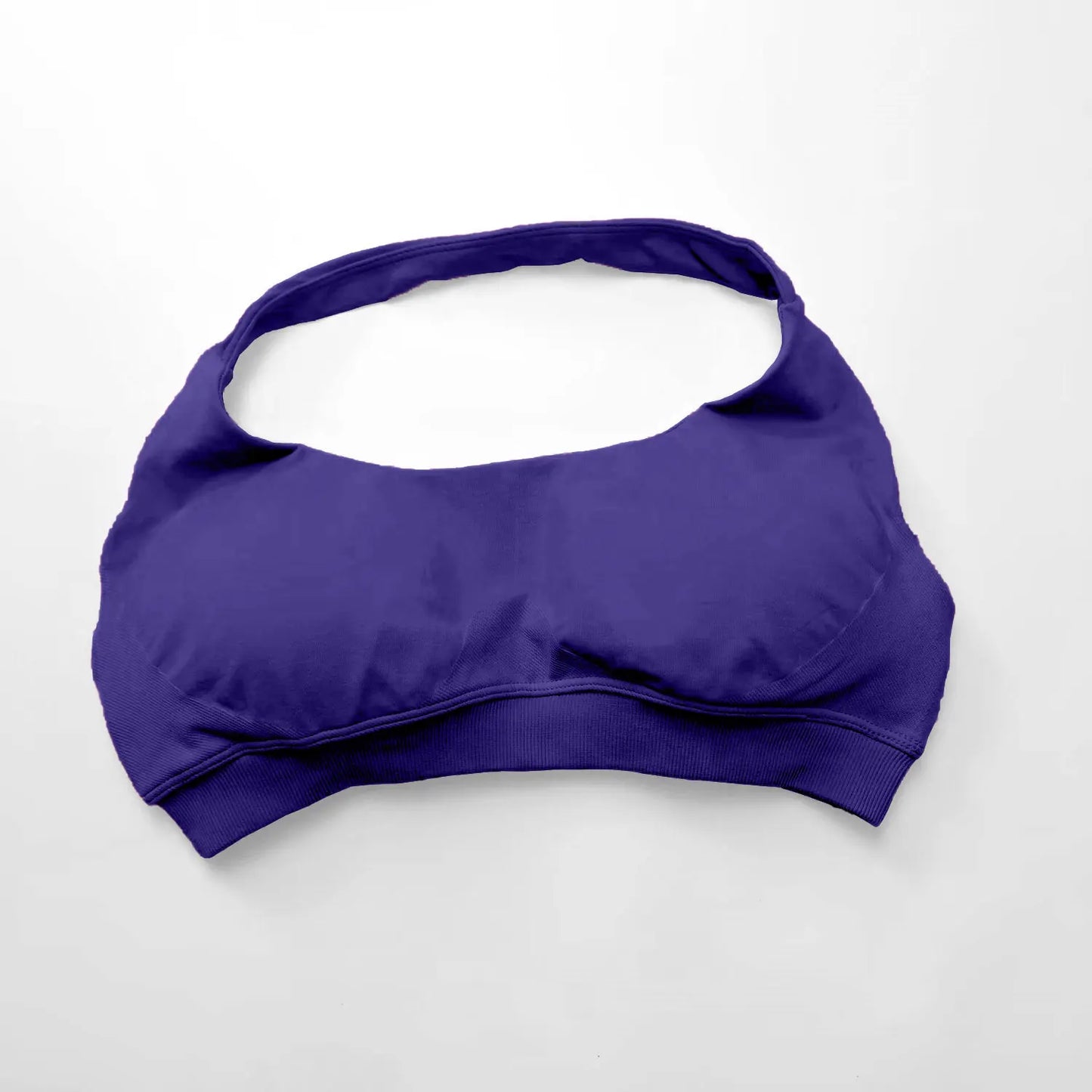Seamless Halter Workout Sports Bra with High Support