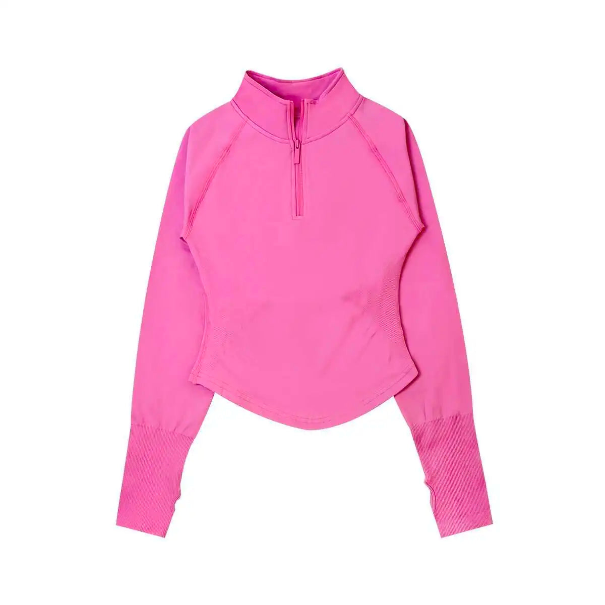 Half Zip Long Sleeve Gym Top