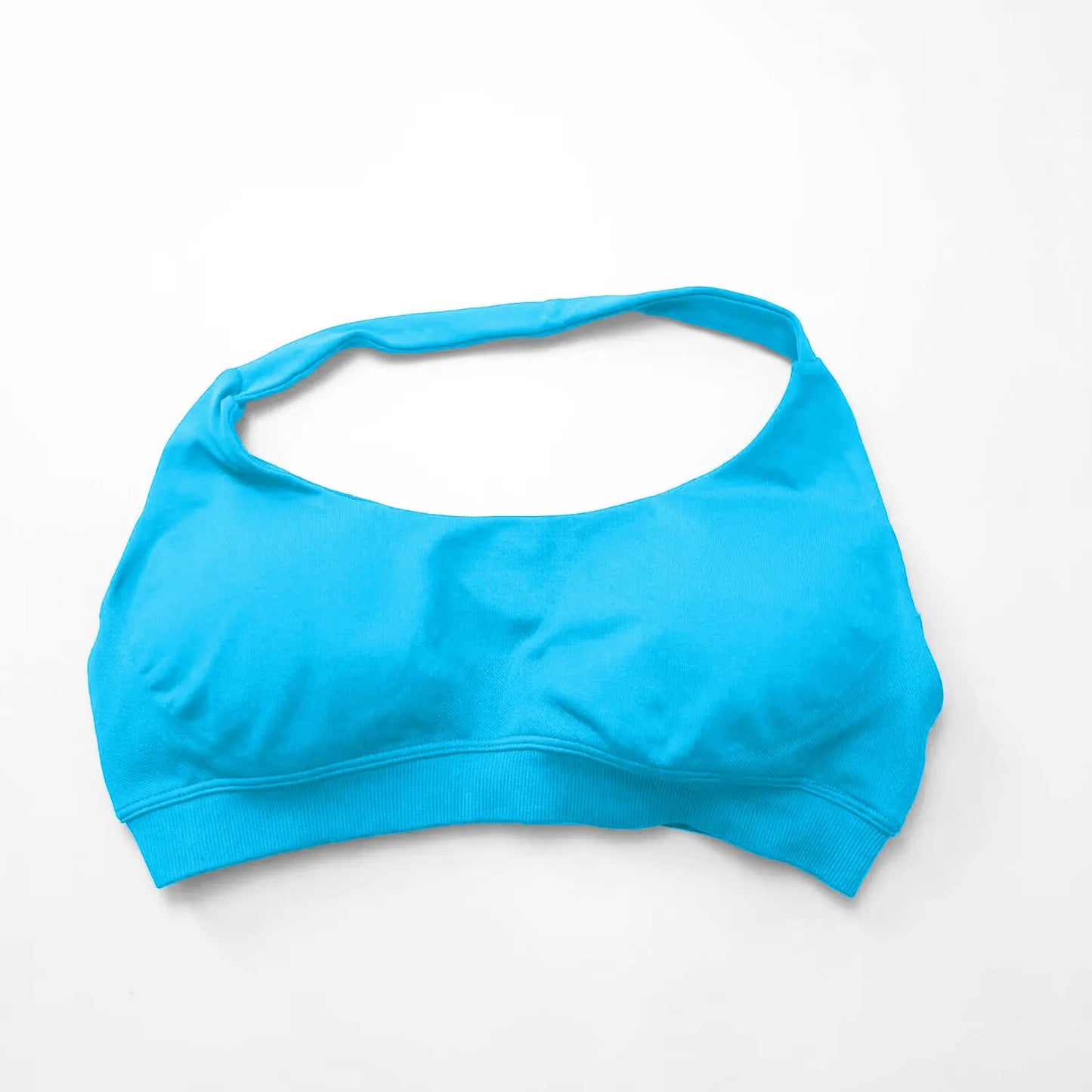 Seamless Halter Workout Sports Bra with High Support