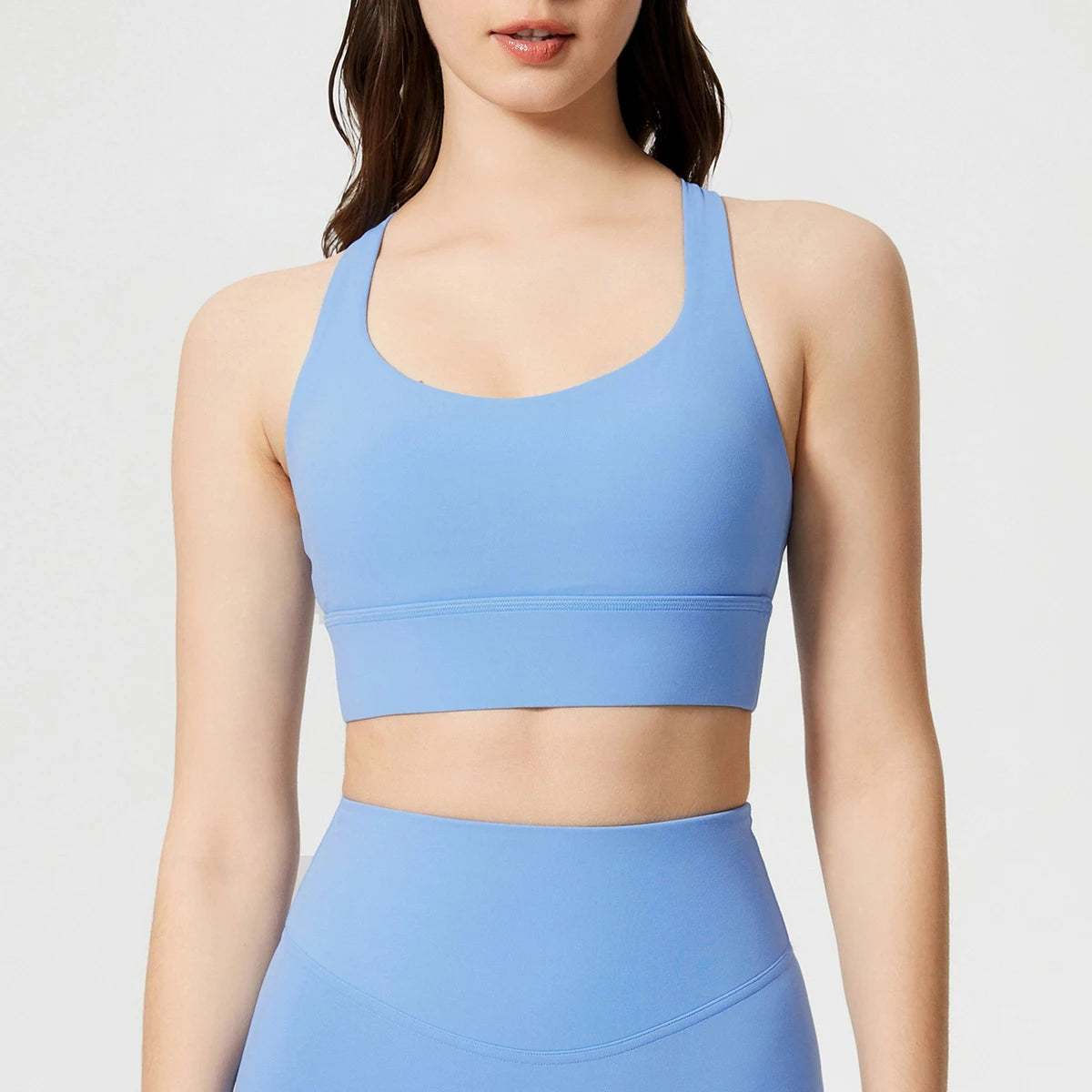 NCLAGEN Fitness High Support Push-Up Cross-Back Gym Workout Bra