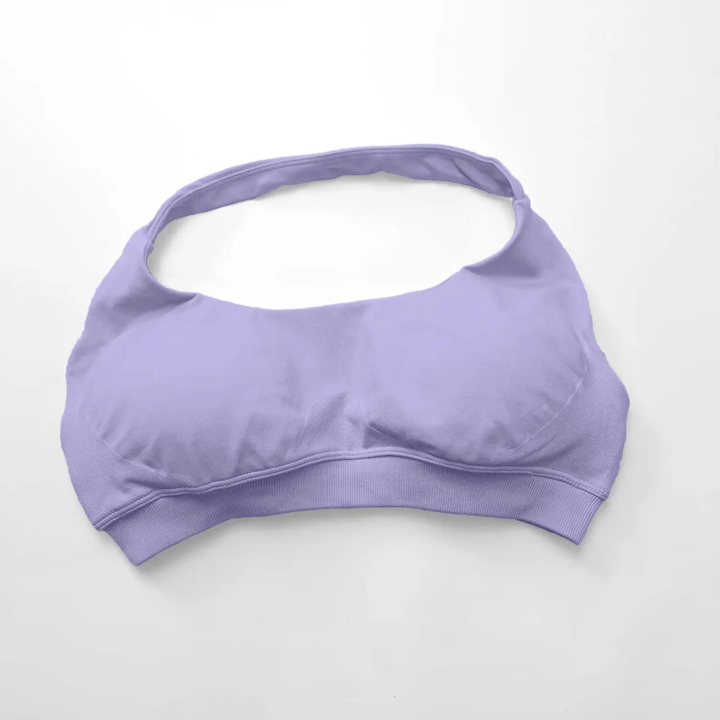 Seamless Halter Workout Sports Bra with High Support