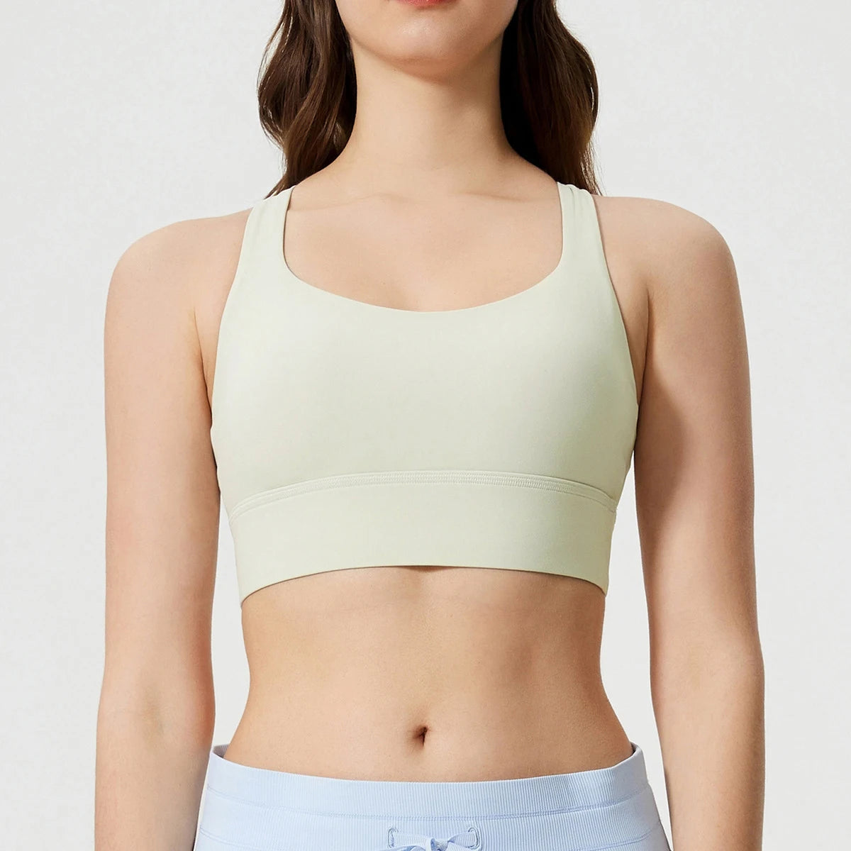 NCLAGEN Fitness High Support Push-Up Cross-Back Gym Workout Bra