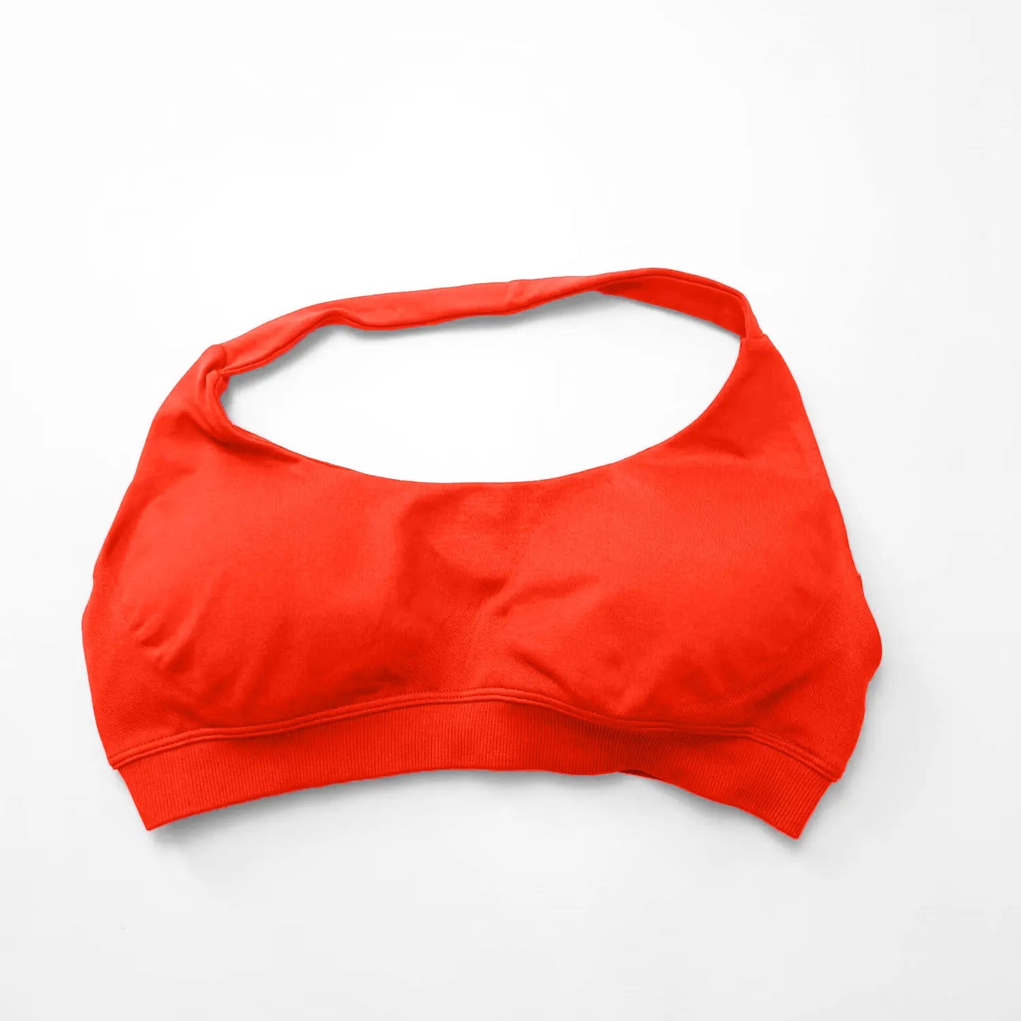 Seamless Halter Workout Sports Bra with High Support
