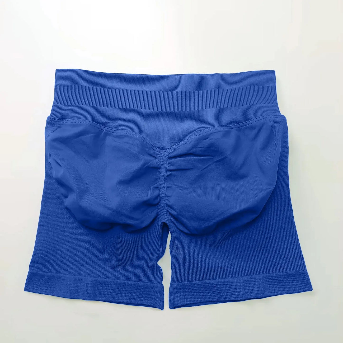 NCLAGEN Women Fitness Low Ribbed Band Gym Shorts for Workout