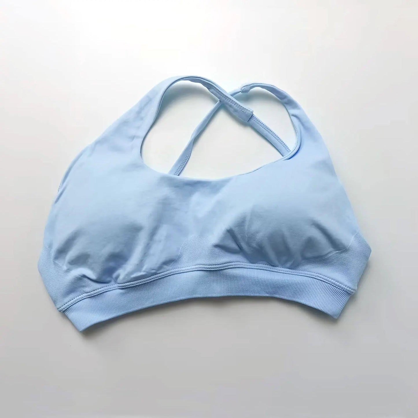 Seamless Asymmetric Halter Backless Sports Bra