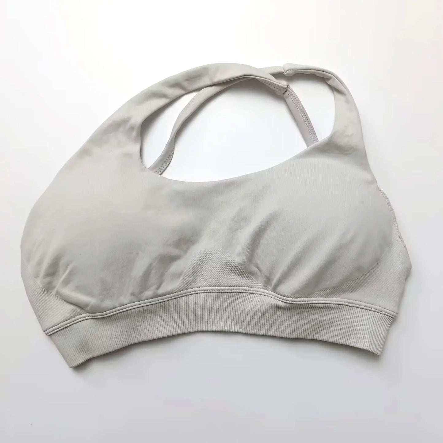 Seamless Asymmetric Halter Backless Sports Bra