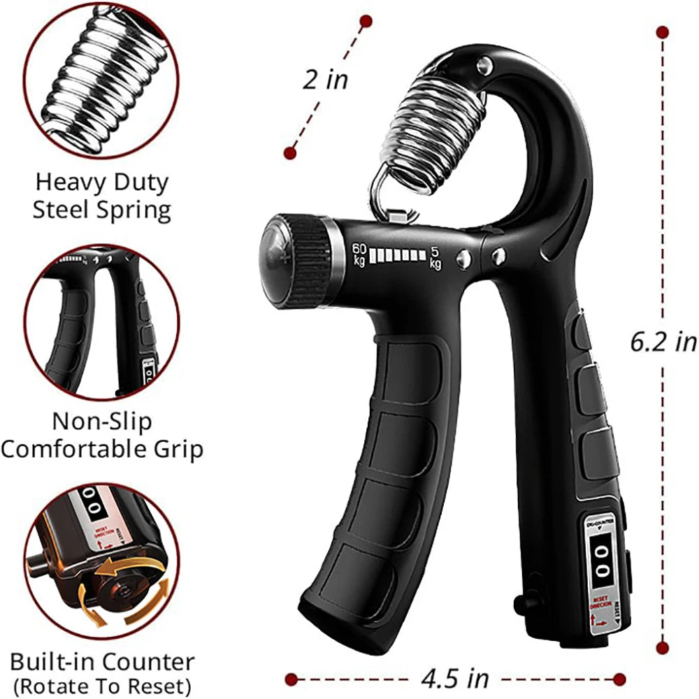 Hand Grip Strengthener – Adjustable Resistance Grip Trainer for Strength