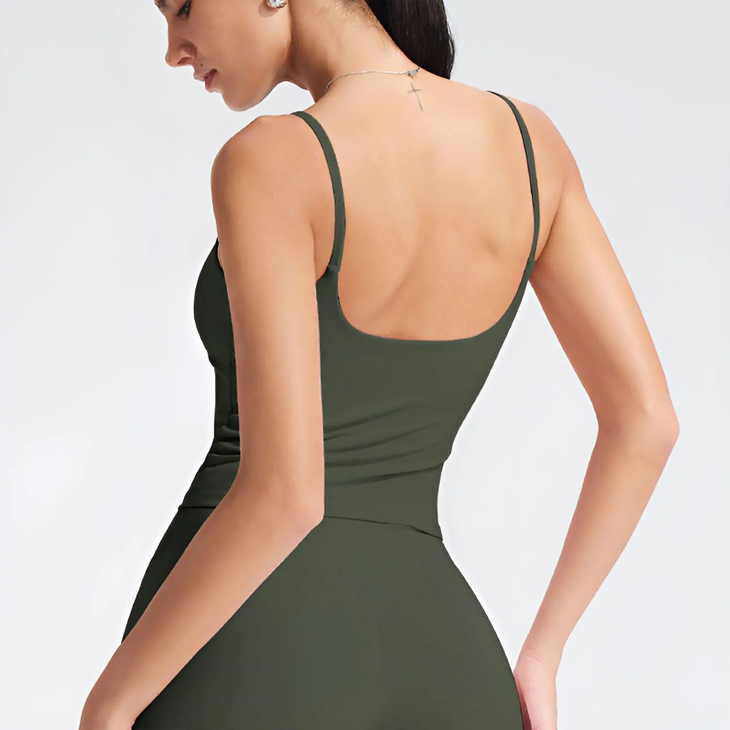 Woman Sports Top With Built In Bra