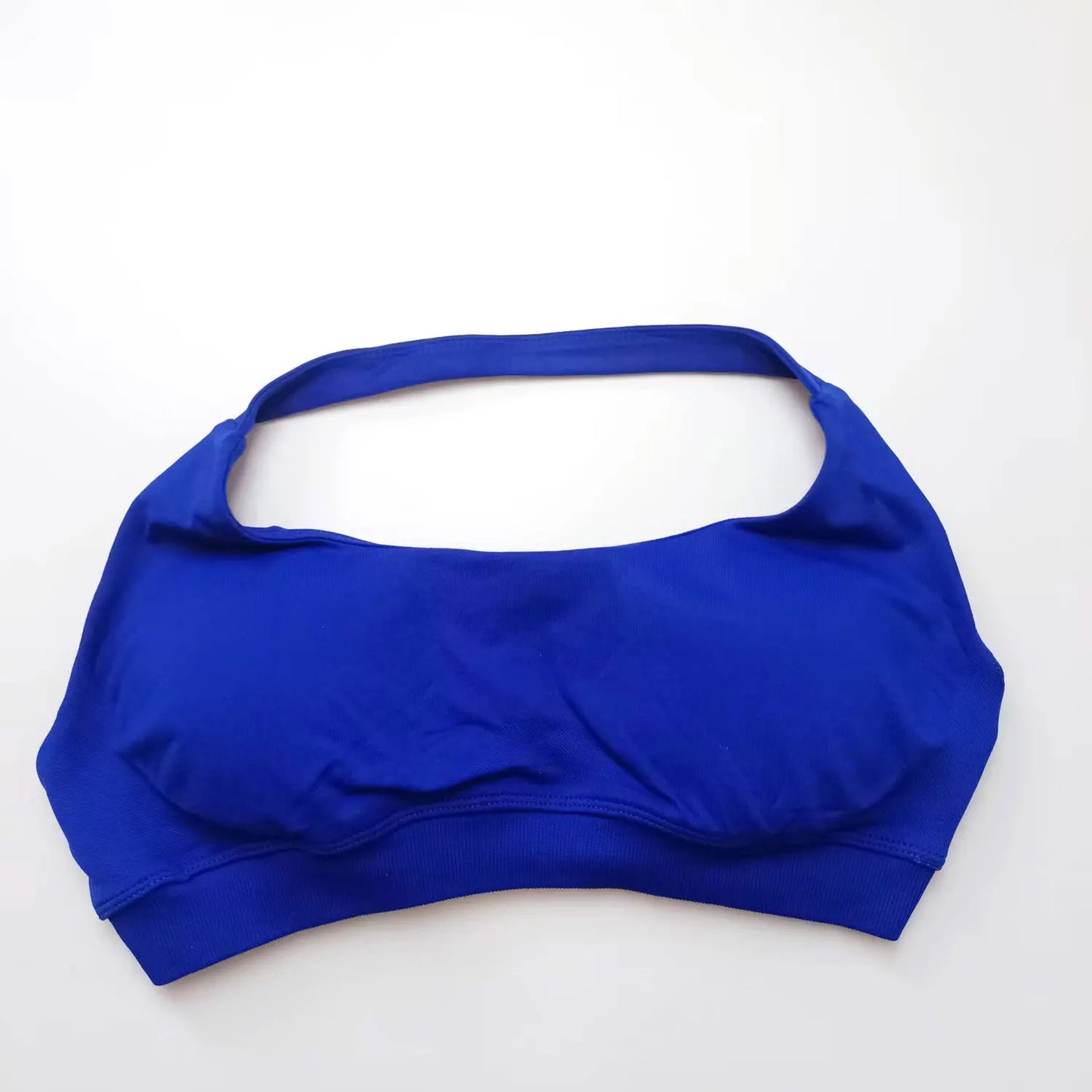 Seamless Halter Workout Sports Bra with High Support