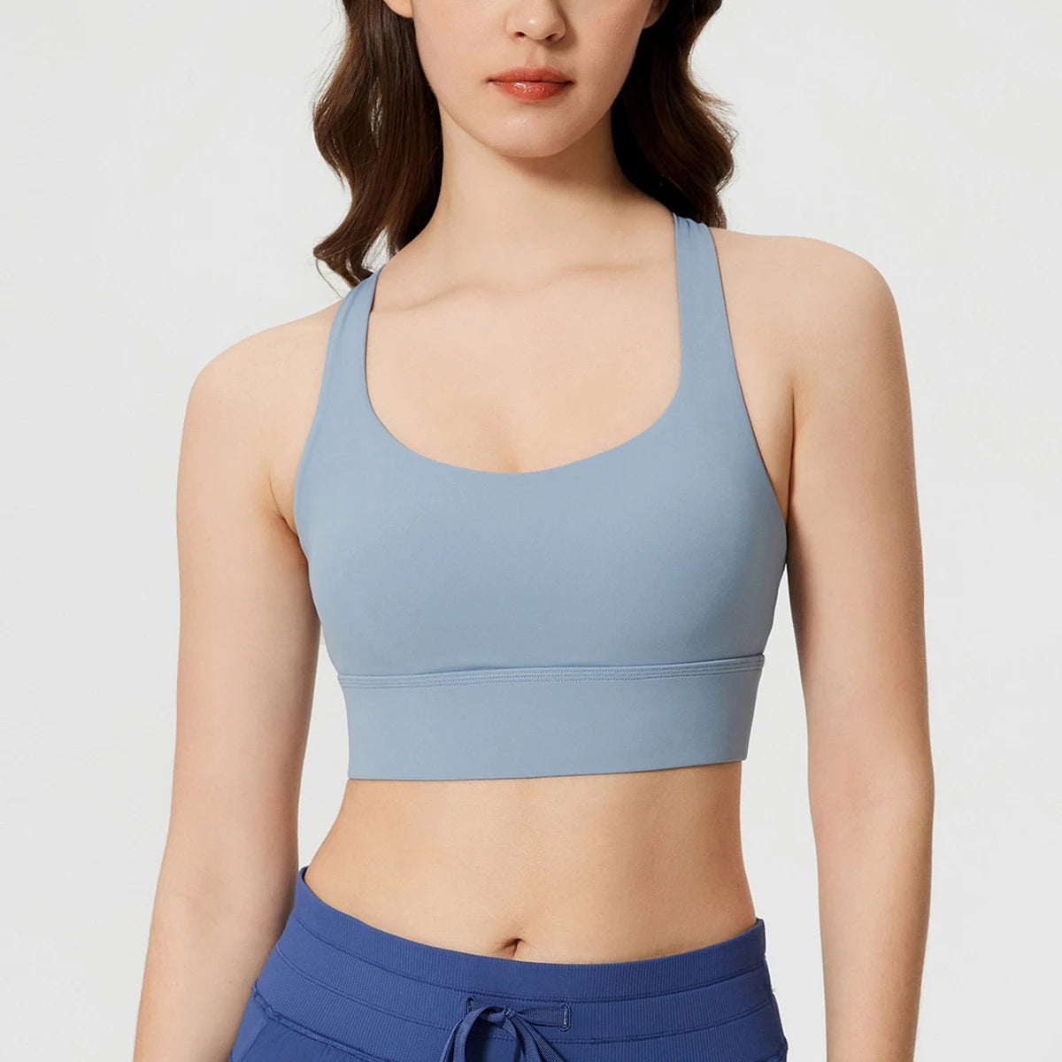 NCLAGEN Fitness High Support Push-Up Cross-Back Gym Workout Bra