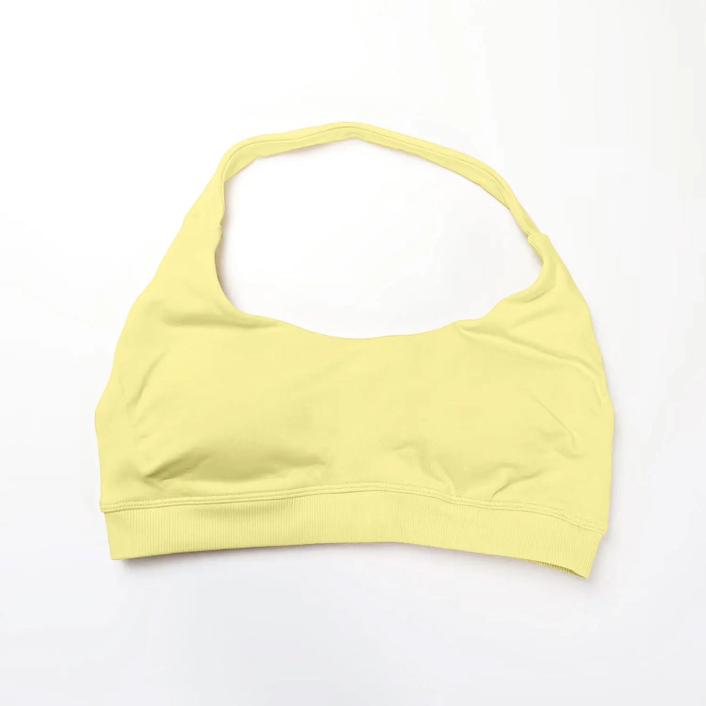 Seamless Halter Workout Sports Bra with High Support