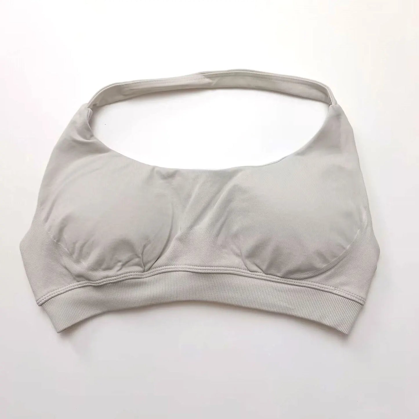 Seamless Halter Workout Sports Bra with High Support