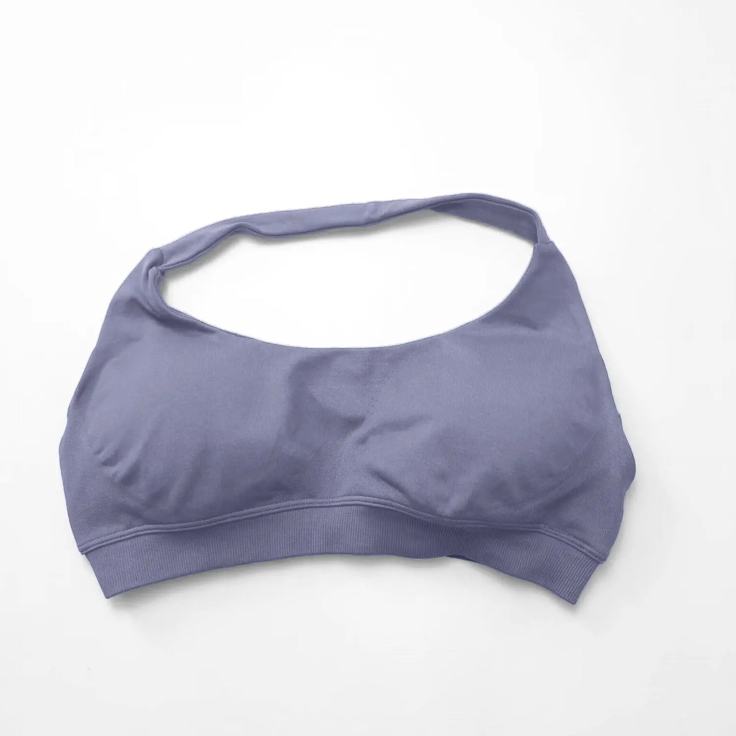 Seamless Halter Workout Sports Bra with High Support