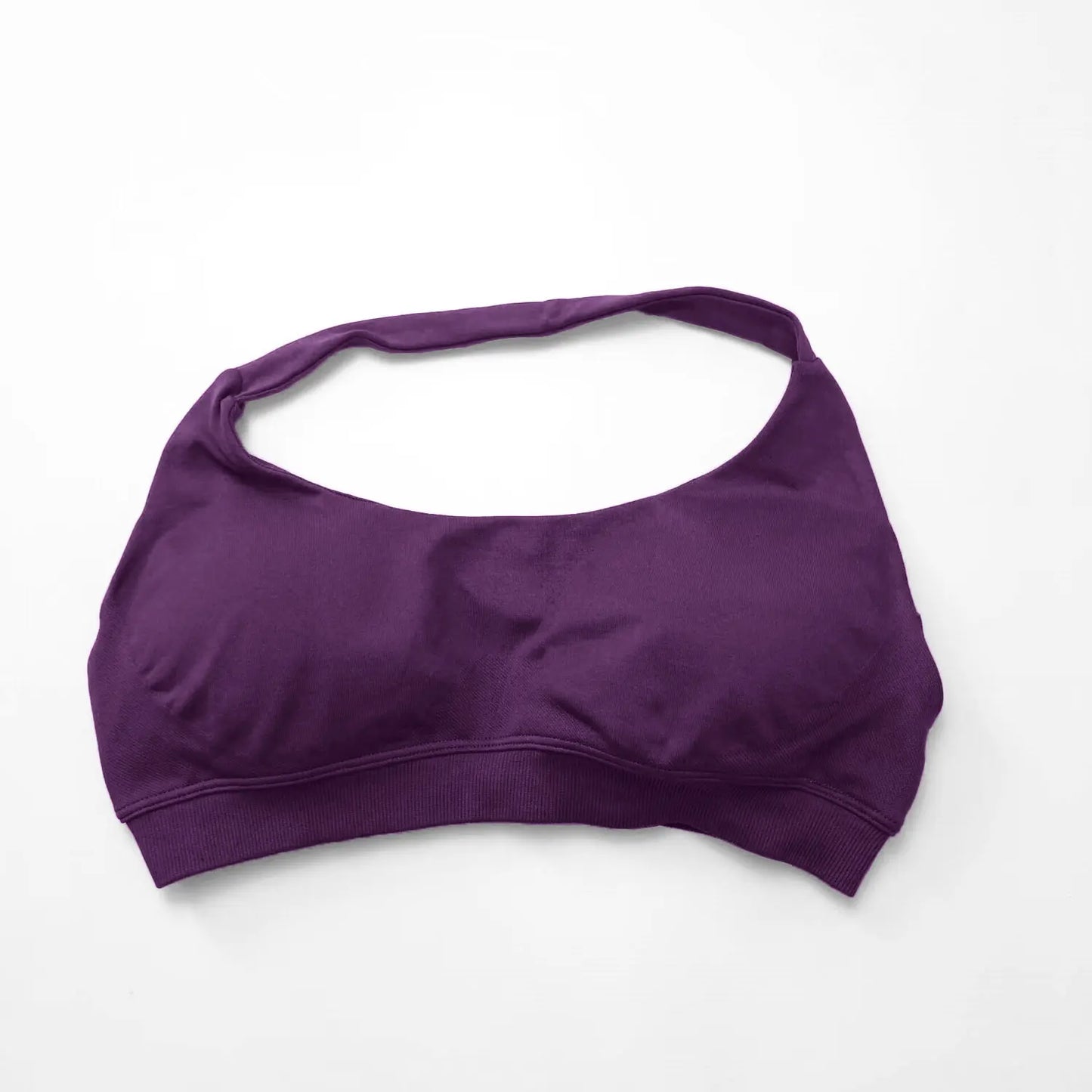 Seamless Halter Workout Sports Bra with High Support