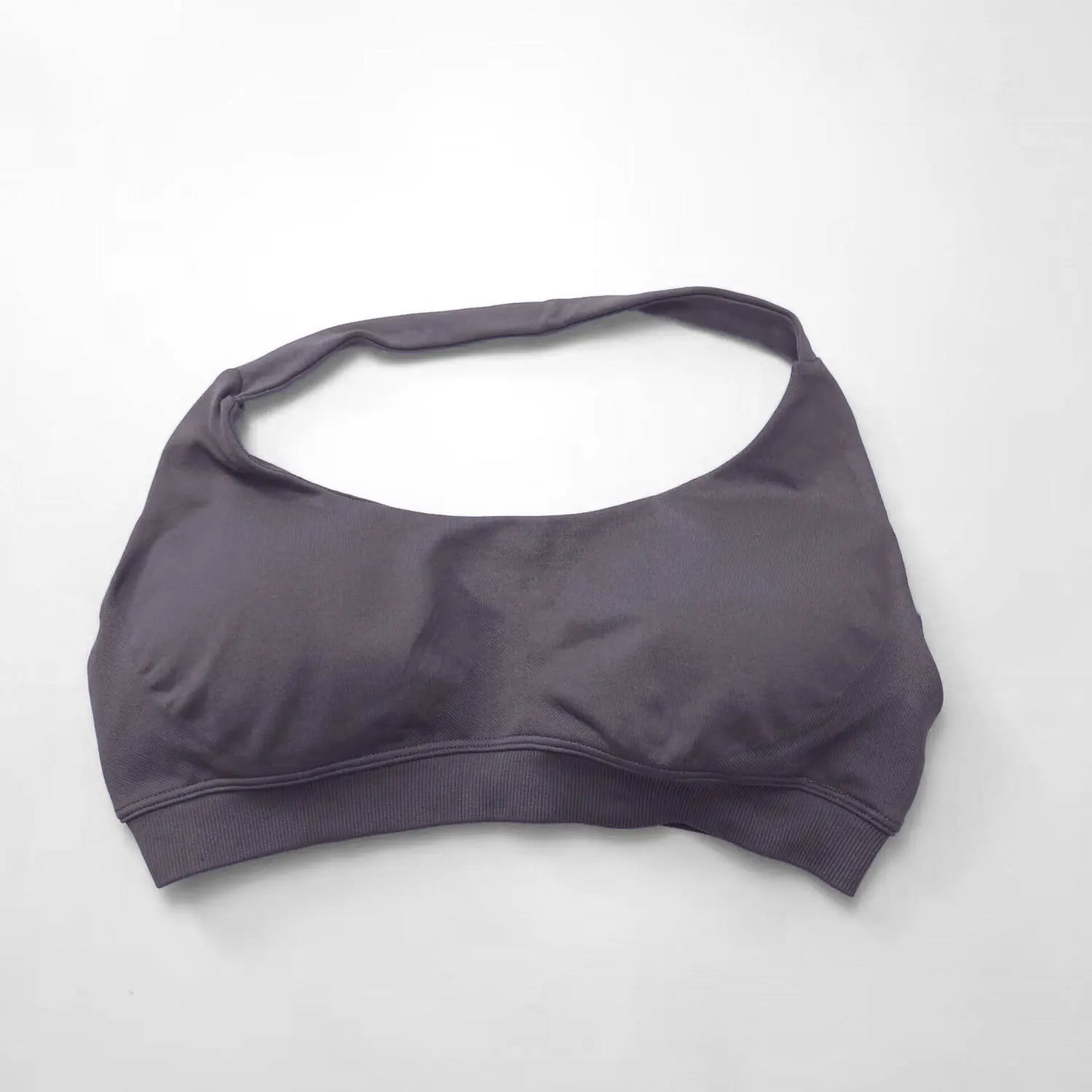 Seamless Halter Workout Sports Bra with High Support