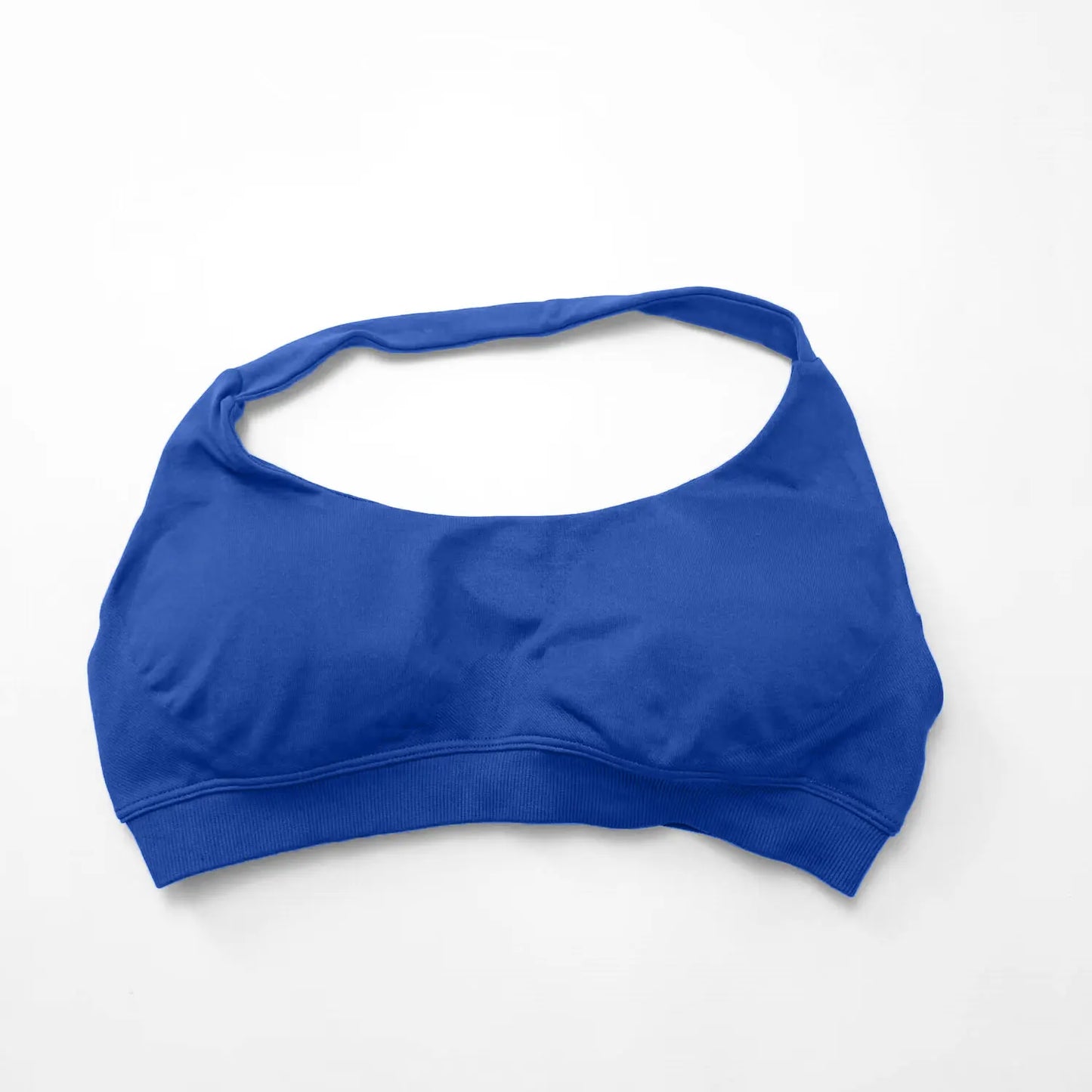 Seamless Halter Workout Sports Bra with High Support