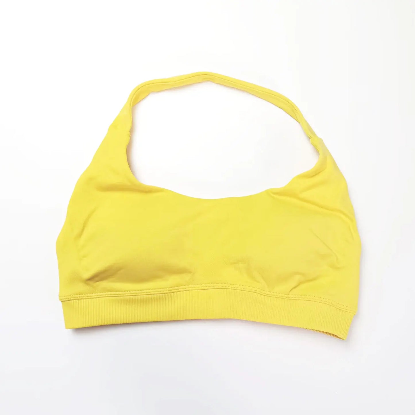 Seamless Halter Workout Sports Bra with High Support