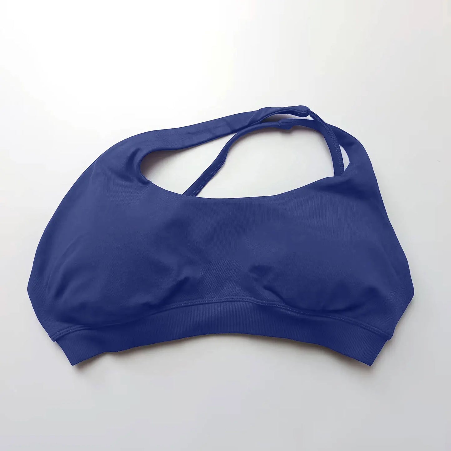 Seamless Asymmetric Halter Backless Sports Bra