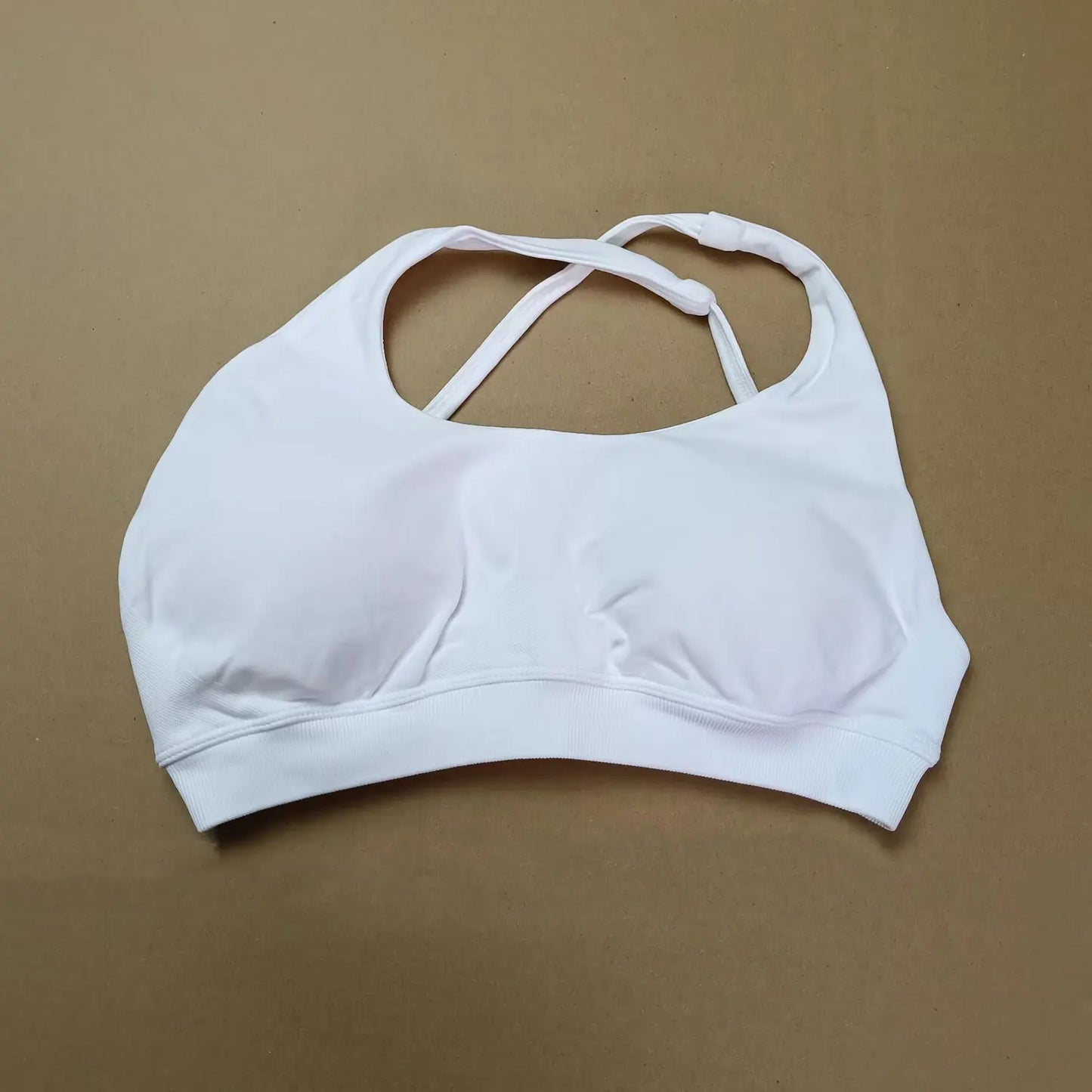 Seamless Asymmetric Halter Backless Sports Bra