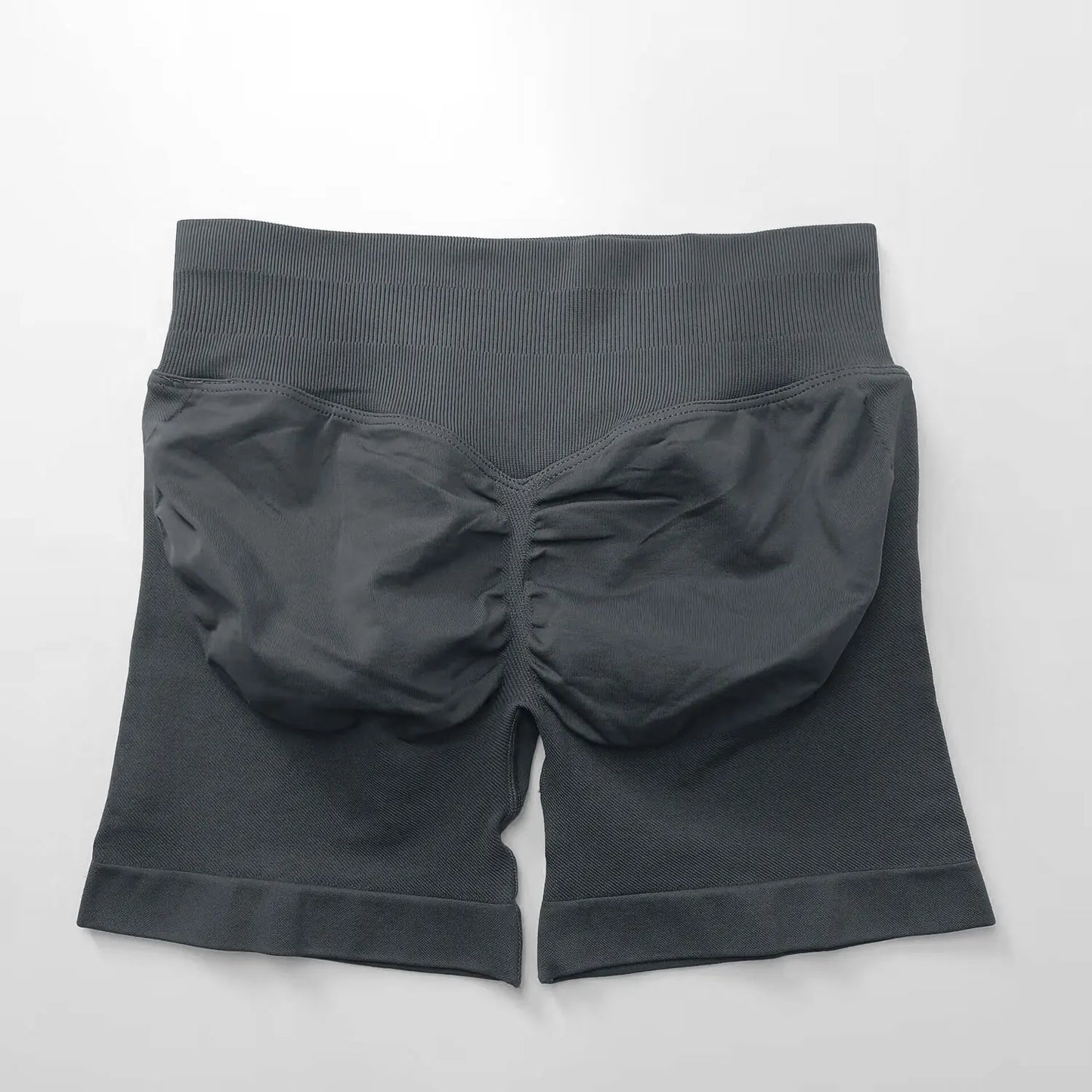 NCLAGEN Women Fitness Low Ribbed Band Gym Shorts for Workout