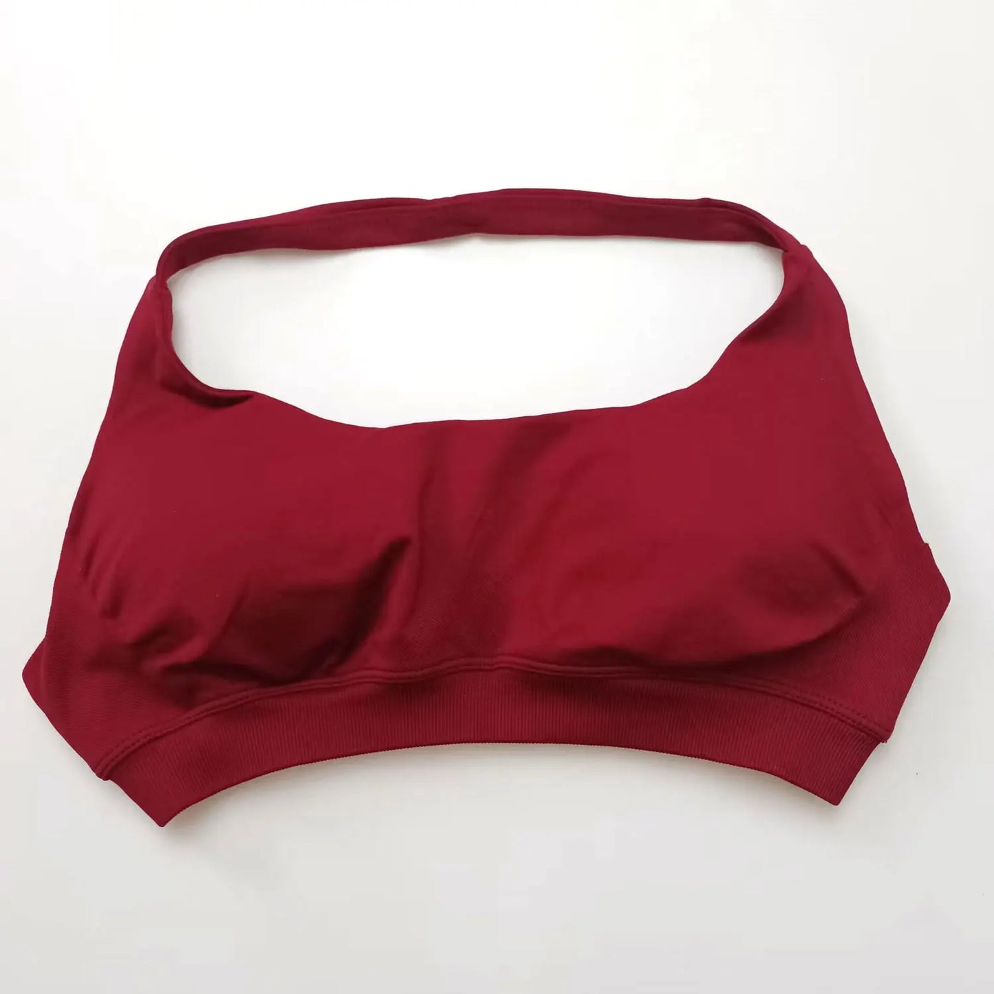 Seamless Halter Workout Sports Bra with High Support